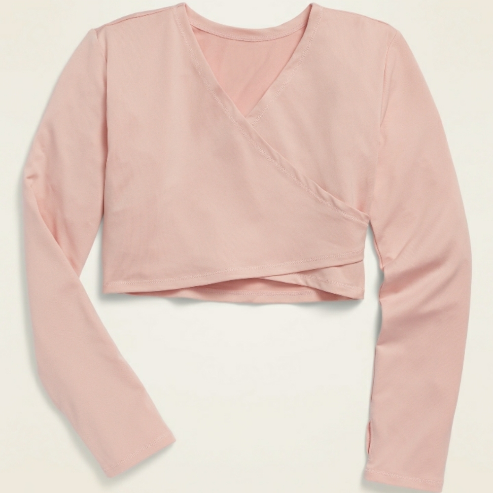 Go-Dry Solid Strappy Leotard for Girls